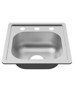 Lavatrastos acero inoxidable empotrar 1 fosa 40 x 40 cm Aqua Nuova