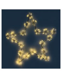 Luces navideñas led flor y estrella 200 leds 60 cm luz cálida