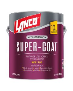 Pintura látex super coat blanco mate 1 galón