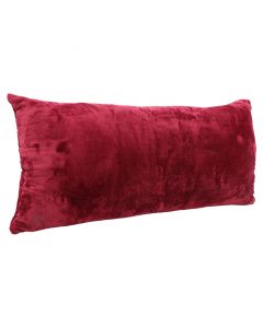 Cojín body pillow rectangular peludo 36 x 90 x 20 cm vino