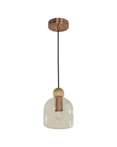 Lámpara colgante cobre antiguo 1 luz e27 60w