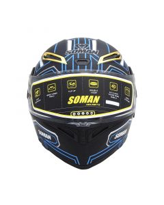 Casco abatible azul m soman