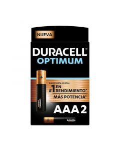Baterias optimium duracell aaa 2u