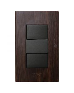 Tyj modulo interruptor doble, roble negro, línea modular  (10% de descuento a partir 3 unidades)