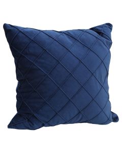 Cojín cuadrado plisado 45 x 45 x 10 cm azul marino