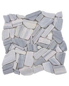 Malla decorativa piedra de cuarzo 30 x 30 cm Pebbles Grey Quartz