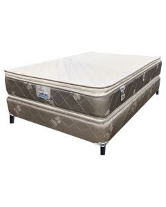 Cama king, sky doble pillow 59 x 200 x 200, (Base y colchón)