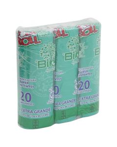 Bolsas para basura biodegradables extra grande 75 l rollo 60 unidades verde Bolsi Roll
