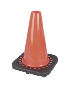 Cono de seguridad, alto 30cm, peso 1.76lb, flexible, pvc con base antideslizante