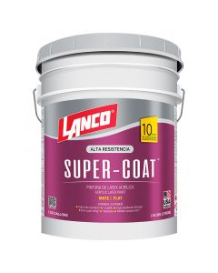Pintura látex super coat blanco mate 5 galones