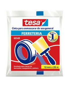 Cinta de enmascarar 1/2" x 25 m beige