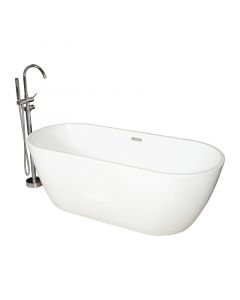 Bañera independiente ovalada 58 x 75 x 170 cm aqua nuova deluxe