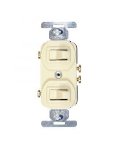 Interruptor doble color marfil