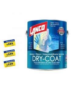 Impermeabilizante acrílico dry coat blanco pastel semi liso mate 1 galón Lanco