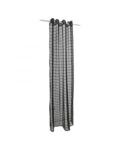 Cortina tergal cuadros negro 137 x 228.5 cm