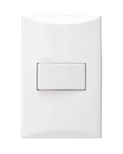 INTERRUPTOR SENCILLO 1 5A 125V BLANCO EAGLE LÍNEA PLATA