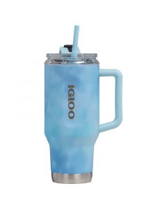 Taza viaje Flip-n-zip insulada celeste acero inoxidable 0.95 L Igloo