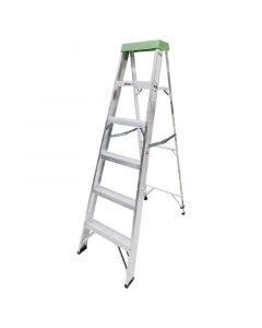 Escalera tijera de aluminio 5 peldaños 5.7pies soporta hasta 102kg