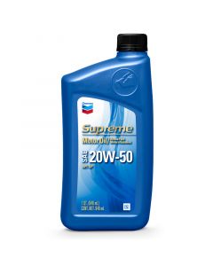 Aceite para motor a gasolina chevron supreme 20w50, 946 mililitros