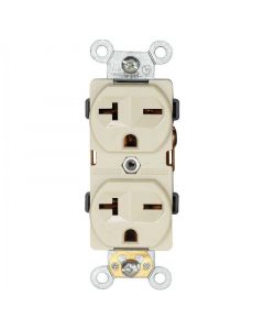 Toma doble 20a/250v marfil eagle