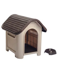 Casa plástica para perros pequeño / mediano beige 66 x 60 x 75 cm