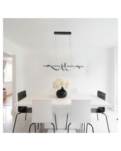 Lámpara colgante moderna negro 1 luz led 24154