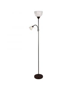 Lamp pie e27 60w 2 luces chocolate oscuro