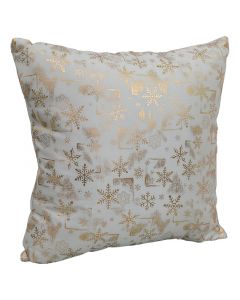 Cojín navideño blanco estampado 45 x 45 cm (agregue 3 al carrito pague 2)