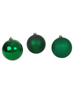 Set 3 esferas navideñas verdes 15 cm (agregue 3 al carrito pagué 2)