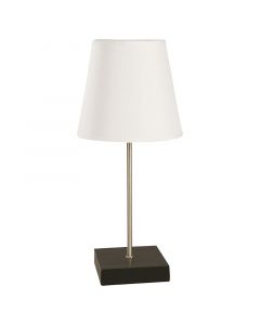 LÁMPARA DE  MESA NEGRO Y NIQUELSATINADO 1 LUZ E27 40W