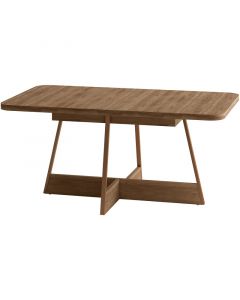 Mesa rectangular nogal con rosé 76,5 x 160 x 90 cm