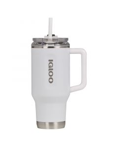 Taza viaje Flip-n-zip insulada blanco acero inoxidable 0.95 L Igloo