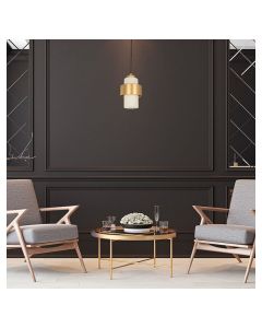 Lámpara colgante dorado 1l e27 40w
