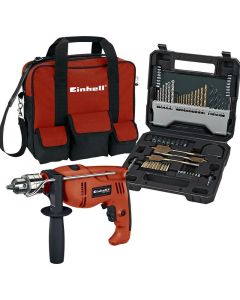 Kit percutor 1/2" 1000w 110v +70 acc +bolso einhell