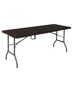 Mesa plegable rectangular 180 x 70 x 72cm, café