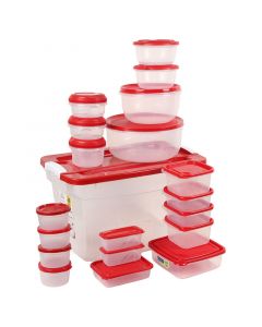 Set de contenedores 40 piezas rojo