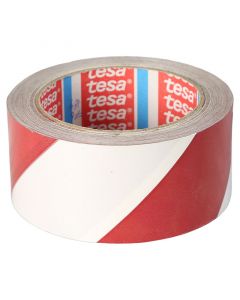 Rollo cinta de señalización 66m rojo-blanco tesa