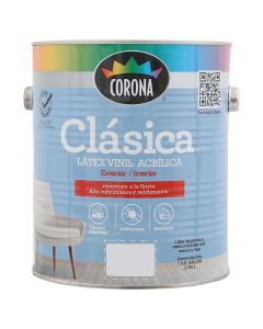 Pintura látex clásica blanco antiguo 1 galón