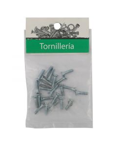 Tornillo metal plana punta ordinaria 1/8 x 1/2" 25 unidades