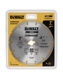 Disco diamantado 7" segmentado concreto seco y húmedo DeWalt
