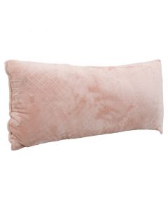 Cojín body pillow rectangular peludo 36 x 90 x 20 cm rosa vintage