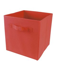 Cubo de tela, 28 x 28 x 28cm, rojo