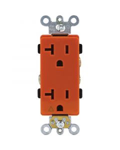 Toma doble tierra aislada 20a125v linea decor rojo