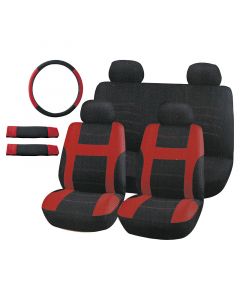 Kit De Cubreasientos Rojo De 11 Piezas