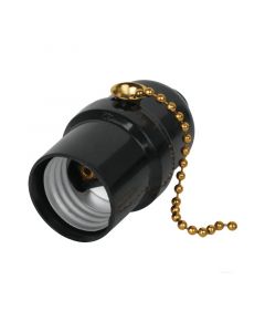 Portalámparas baquelita E27 660 W 250 V con interruptor cadena