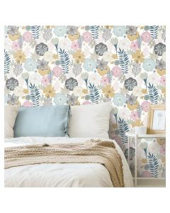 Papel tapiz adhesivo Flores Perennes 52 x 503 cm