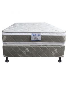 Cama queen, sky doble euro 71 x 150 x 200, base y colchón, colores varios (únicamente para retiro en tienda)
