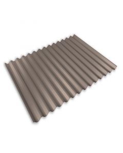 Lámina de policarbonato ondulada 0.65mm, 8' x 81cm bronce tezza