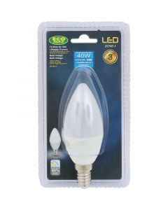 BOMBILLO LED VELA, LUZ FRÍA, E14 6W 470 LM  15000 HORAS