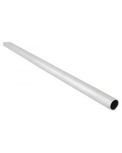 Tubo cortinero aluminio liso plateado 1/2 " 150 cm
